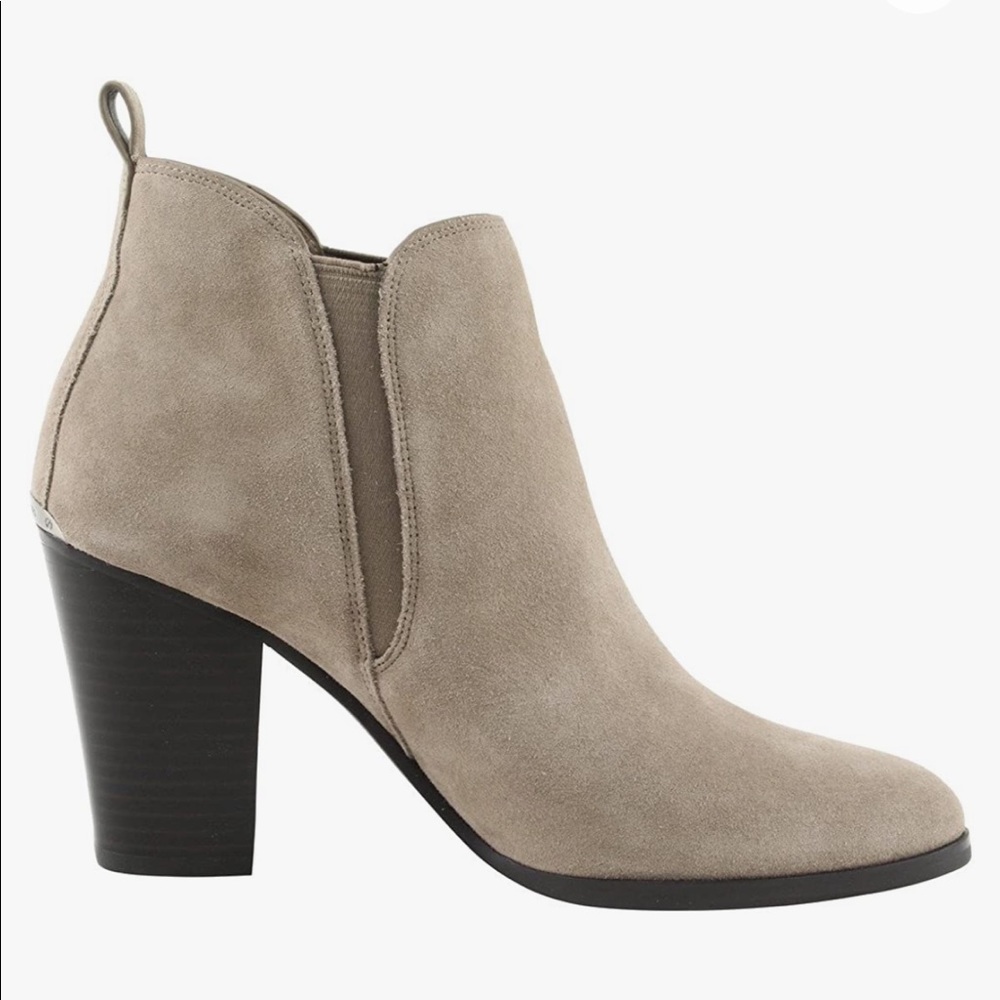 Michael Kors Tan Suede Heeled Ankle Boots